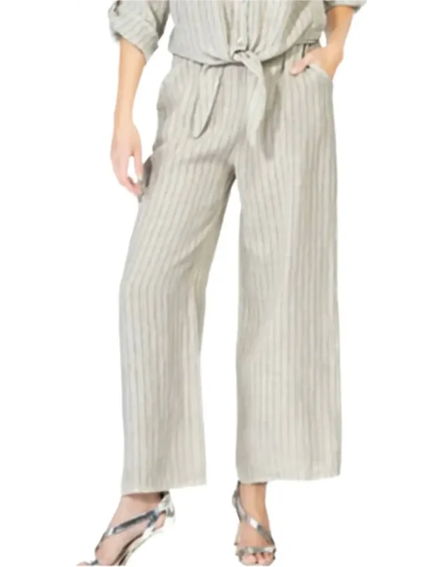 Linen Pinstripe Pants
