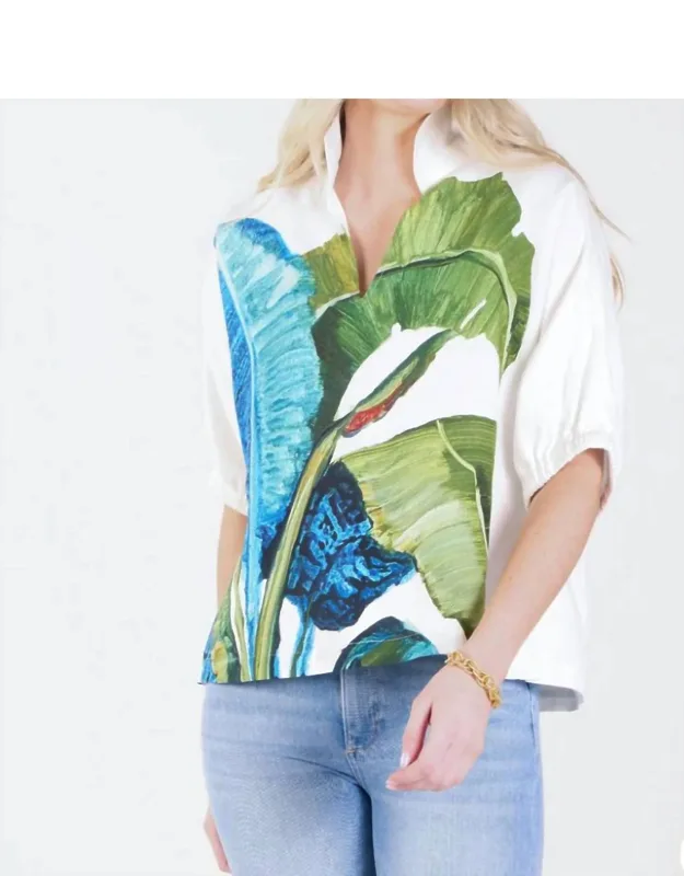Bellamy Leaves Poppy Top