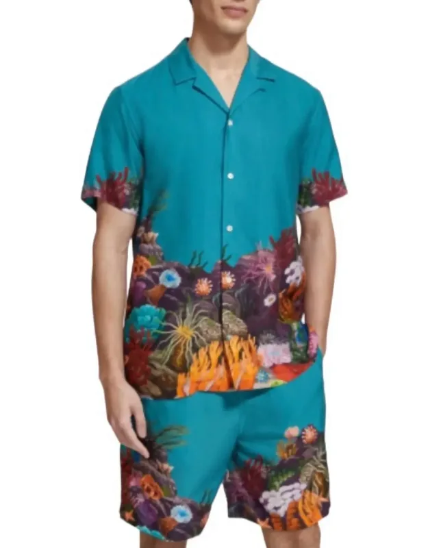 Placement Print Tencel Shirt