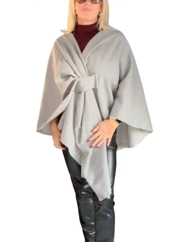 Knot Wrap Cape Knit Poncho