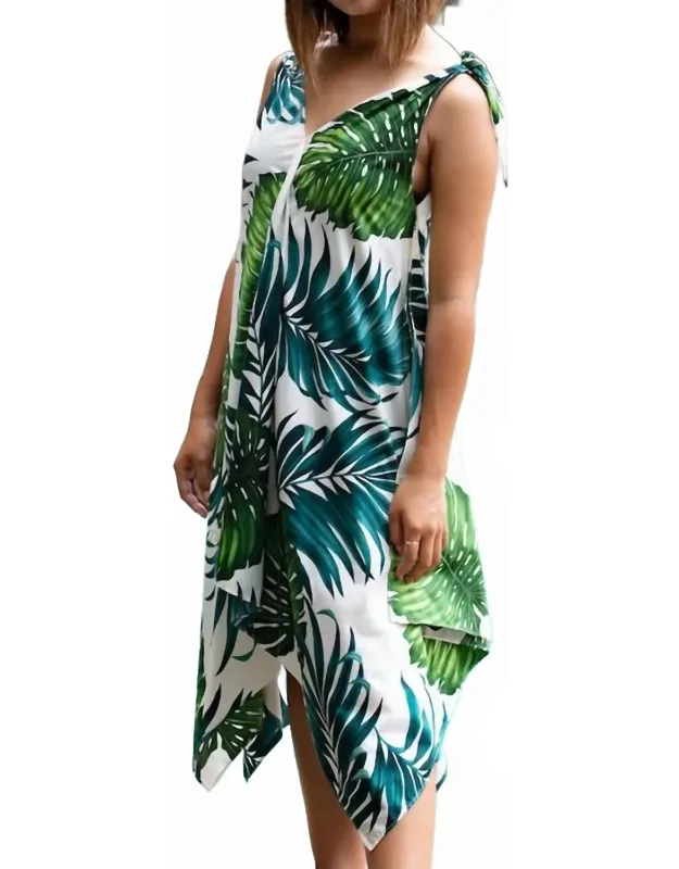 Monstera Handkerchief Dress