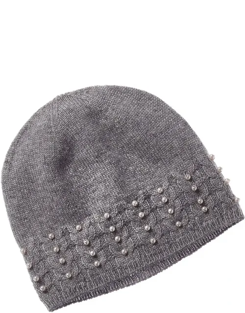 Cashmere Pearl Studded Hat