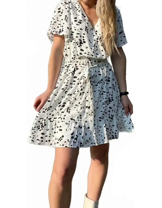 Flutter Sleeve Printed Dress