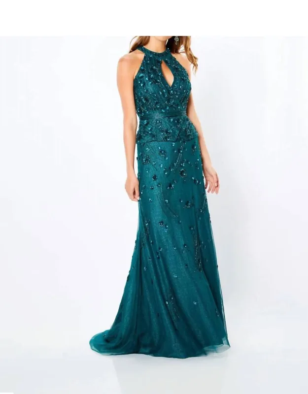 Keyhole Neck Peplum Dress