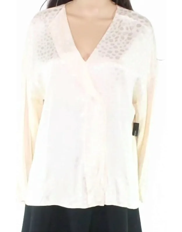 V-neck Long Sleeve Blouse