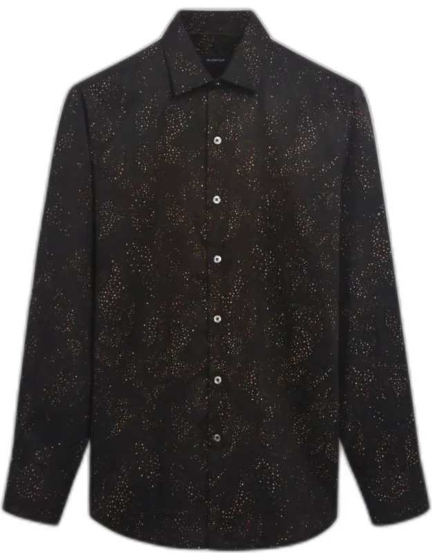 Paisley Speckled Print Cotton Shirt