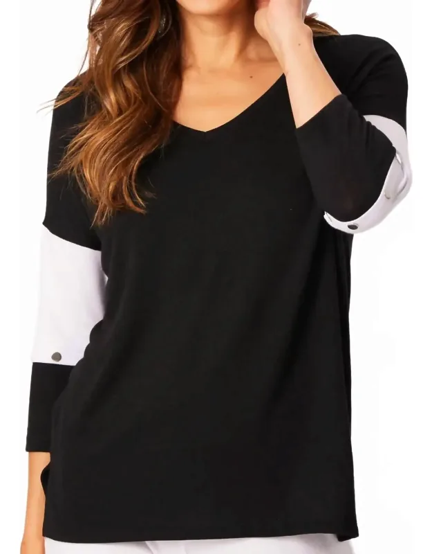 V-neck Long Sleeve Top