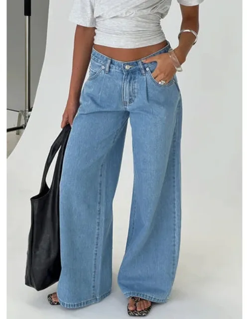 Supercut Low Rise Baggy Pleat Jeans