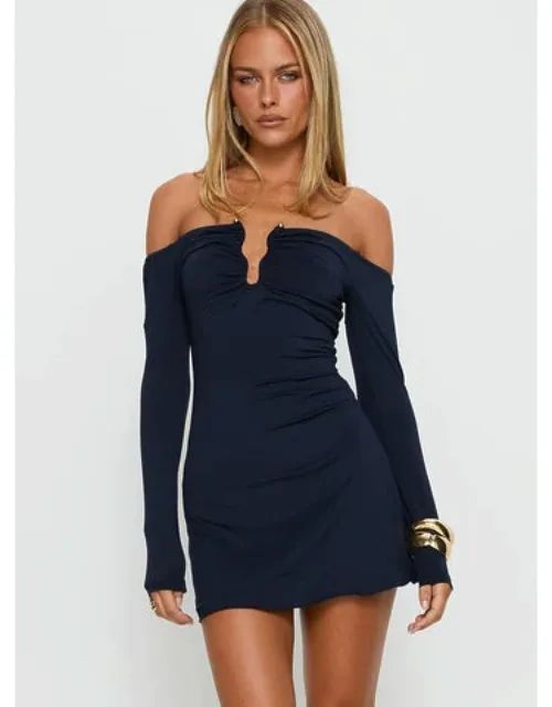 Imeralda Hardware Long Sleeve Mini Dress