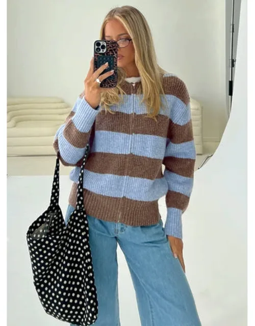 Queena Zip Through Knit Sweater