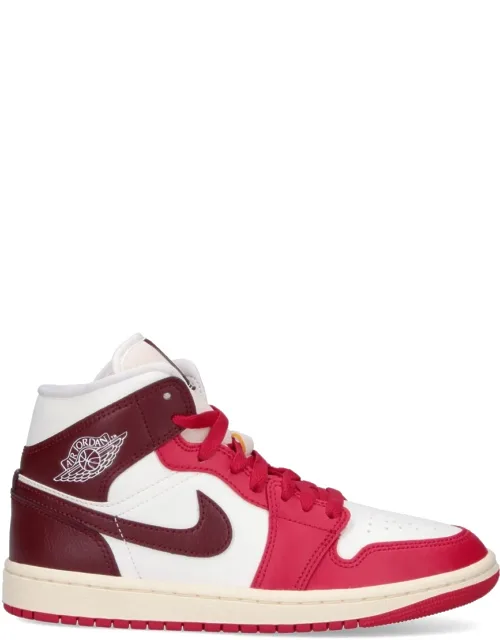 Air Jordan 1 Mid Sail Mystic Sneakers