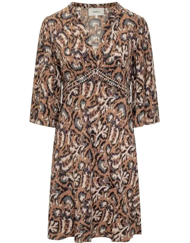 Short Dress With Animal Print