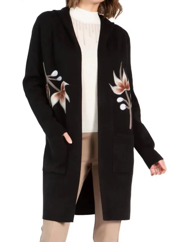 Hooded Collar Cardigan Sweater