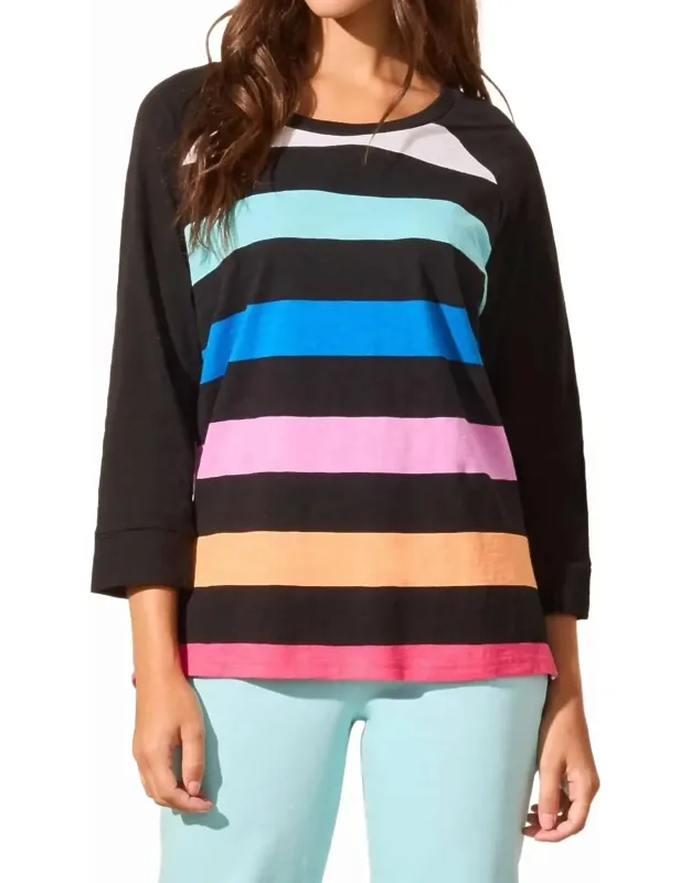 Raglan Sleeve Crew Neck Top