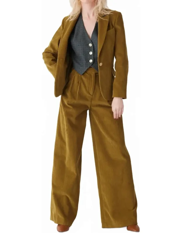 Amandine Wide Leg Corduroy Pants