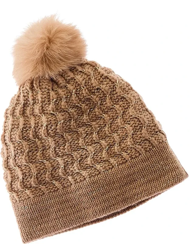 Cashmere Lurex Textured Wool & Cashmere-blend Hat