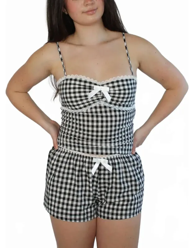 Gingham Lounge Top