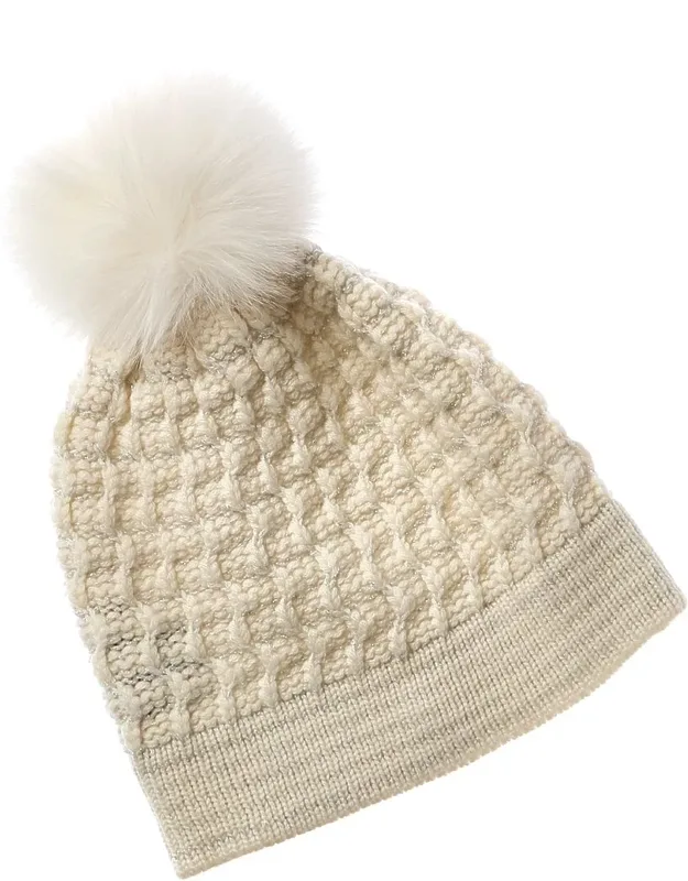 Cashmere Lux Cable Pompom Wool & Cashmere-blend Hat