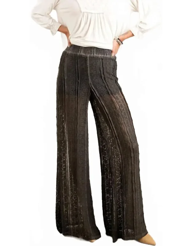 Flower Lace Palazzo Pants