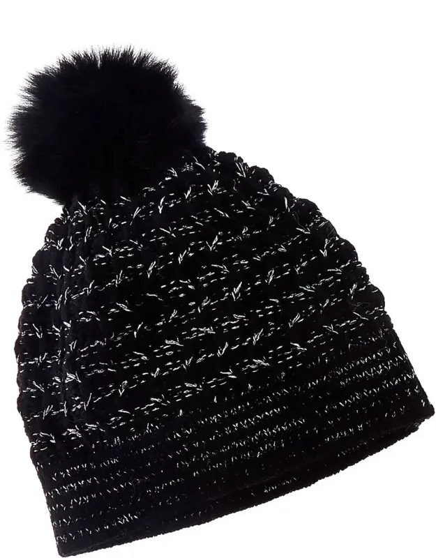 Cashmere Lurex Textured Wool & Cashmere-blend Hat