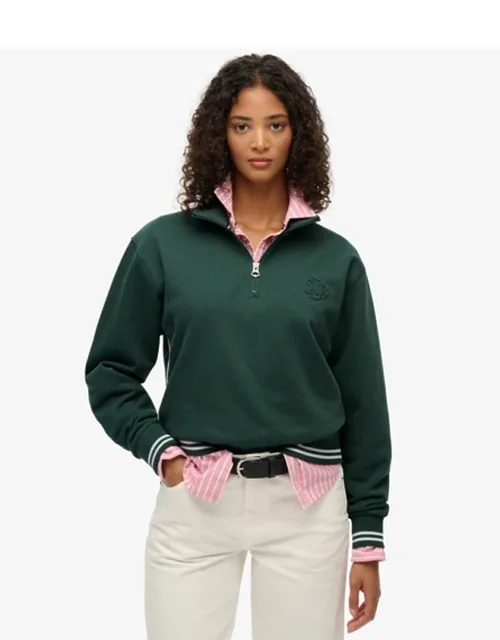 Country Club Embossed Half-zip Jumper