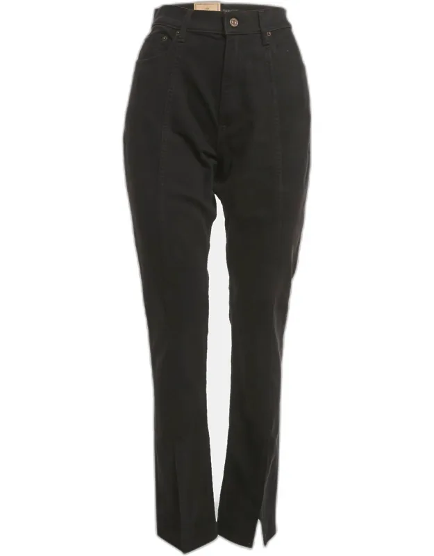 Black Denim Straight Jeans