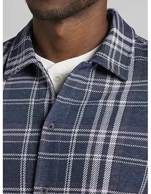 Modern Fit Plaid Button Up Shirt