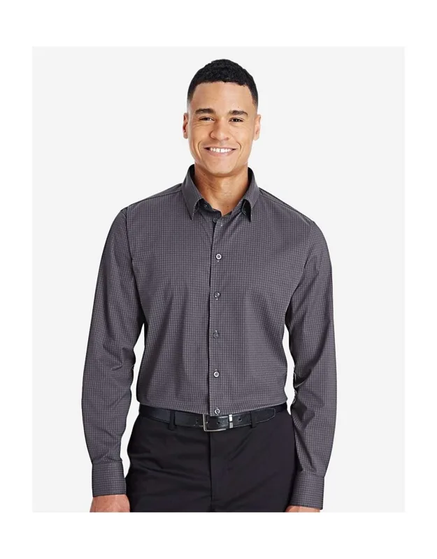 Crownlux Performance Tonal Mini Check Woven Dress Shirt