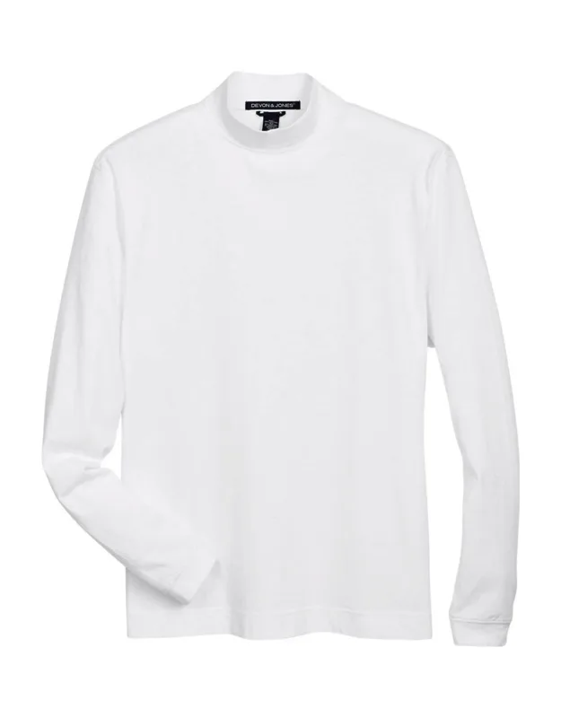 Sueded Jersey Mock Neck T-shirt