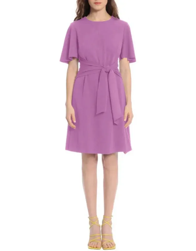 Flutter Sleeve A-line Dress