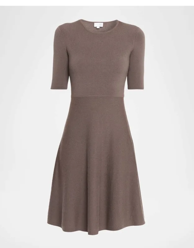 Fine Ribbed A-line Midi Dress