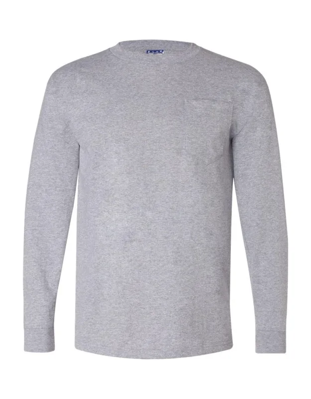 Union-made Long Sleeve T-shirt With A Pocket
