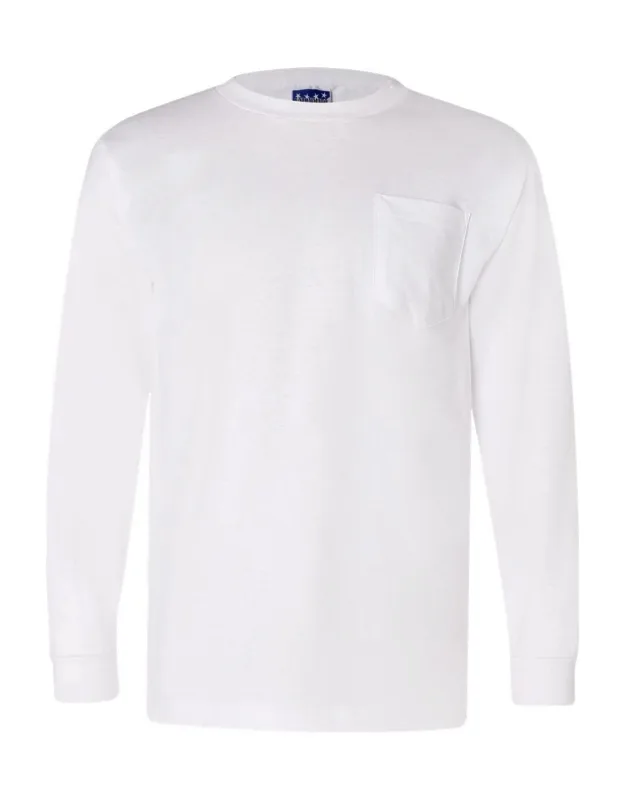 Union-made Long Sleeve T-shirt With A Pocket