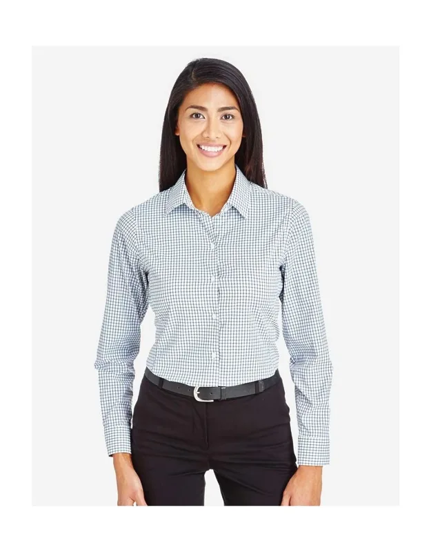 Crownlux Performance Micro Windowpane Woven Dress Shirt