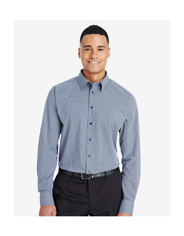 Crownlux Performance Tonal Mini Check Woven Dress Shirt