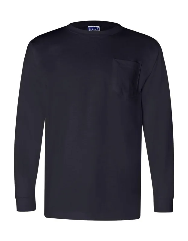 Union-made Long Sleeve T-shirt With A Pocket