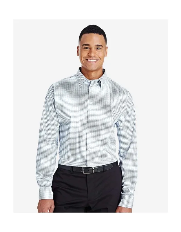 Crownlux Performance Micro Windowpane Woven Dress Shirt