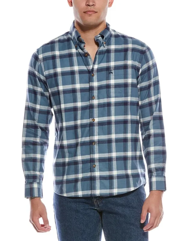 Plaid Flannel Shirt, Crafted From 100% Cotton, Spread Collar