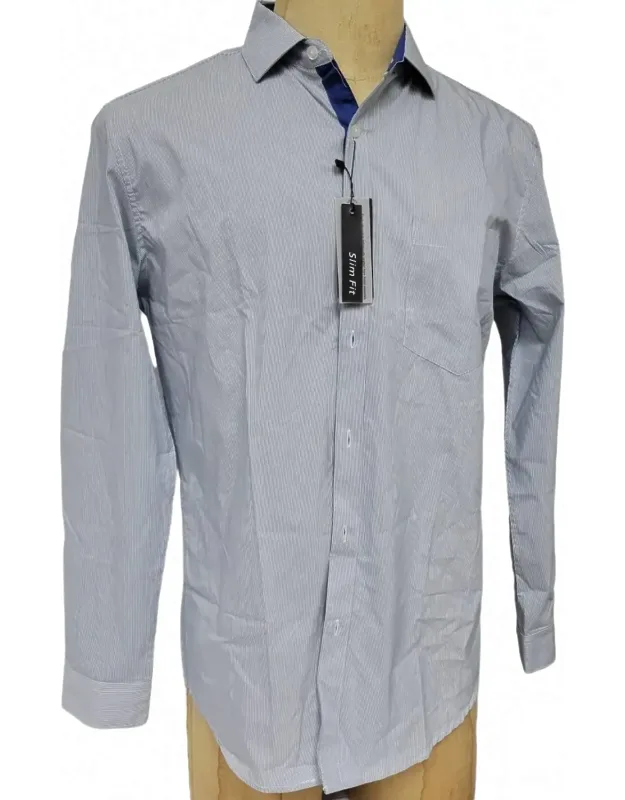 Long Sleeve Slim Fit Striped Shirt