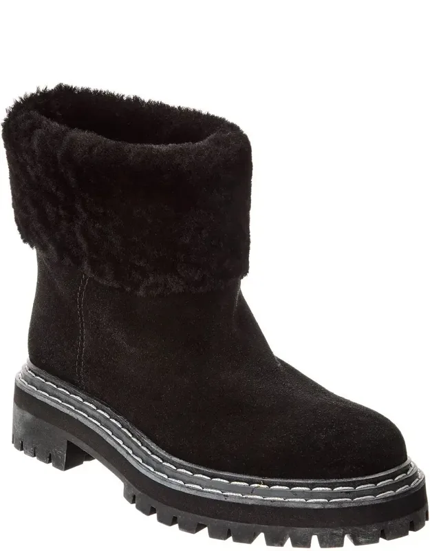 Suede & Shearling Boots
