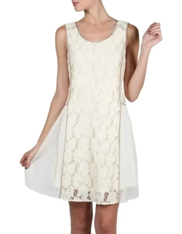 Lace Mesh Mini Dress