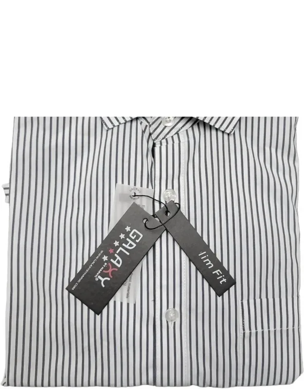 Long Sleeve Slim Fit Striped Shirt