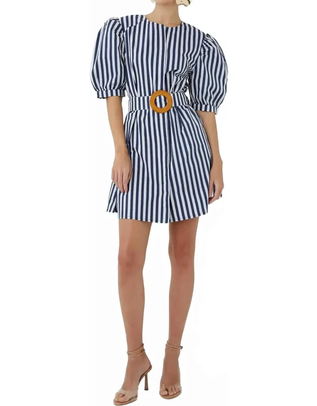 Stripe Belt Dress