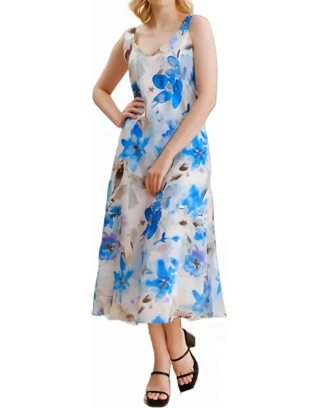 Casual Sleeveless Floral Maxi Dress