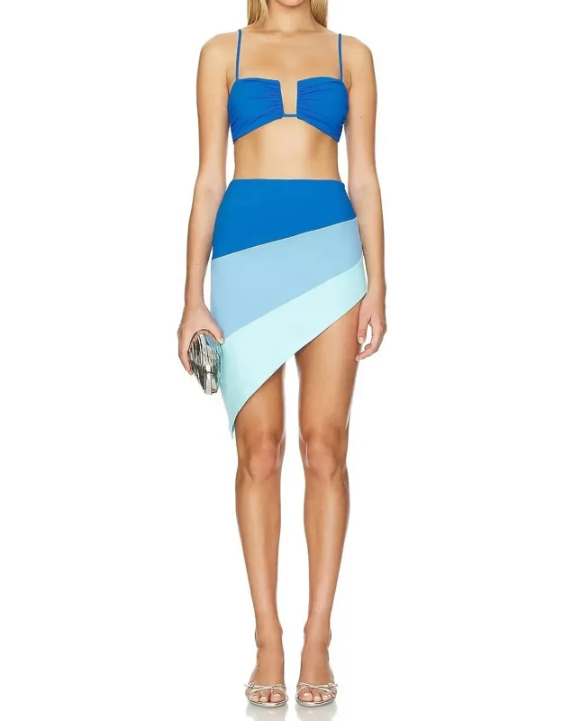 Color Block Sarong Two Way Skirt