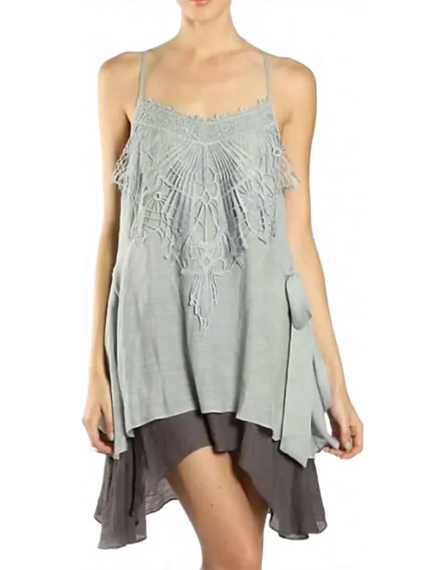 Asymmetrical X Back Mini Dress