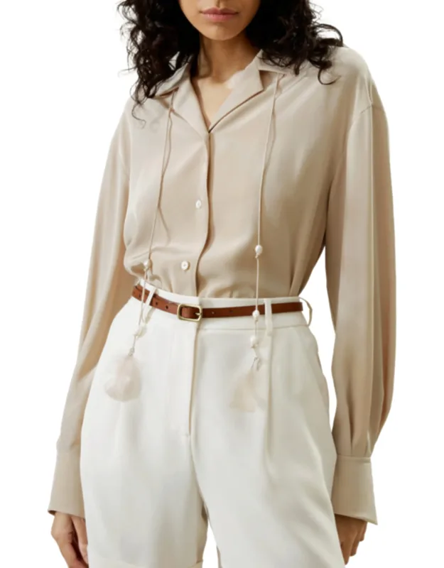 Tie-detailed Silk Blouse