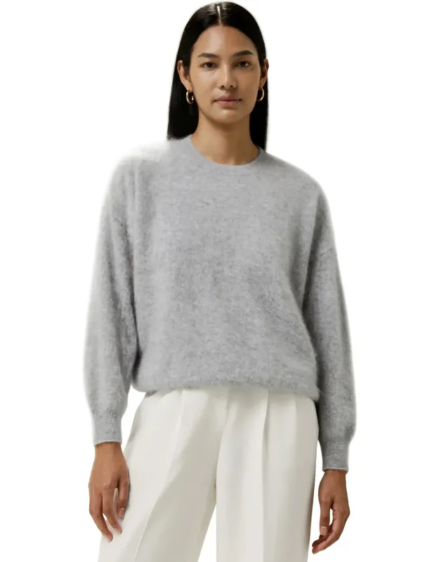 Brushed Cashmere Pullover Sweater