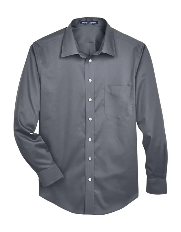 Crown Collection Tall Solid Stretch Twill Woven Dress Shirt