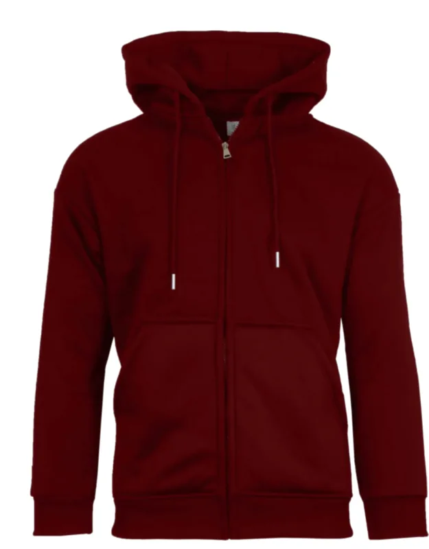 Faux Shearling Lined Full Zip-up Hoodie